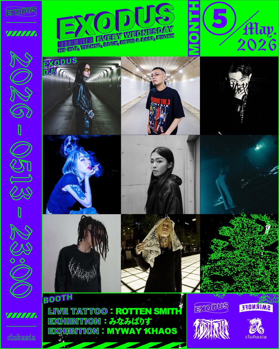 iFLYER: EXODUS vol.232 at clubasia, Tokyo