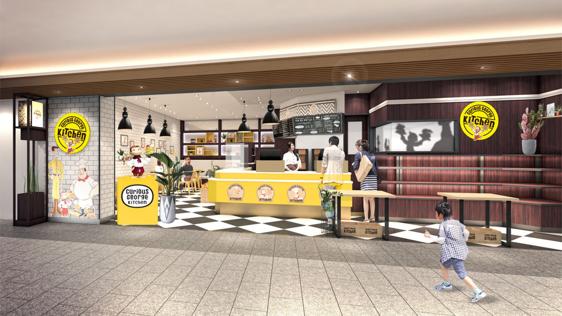 おさるのジョージ」ダイニングカフェ第一号店『Curious George Kitchen