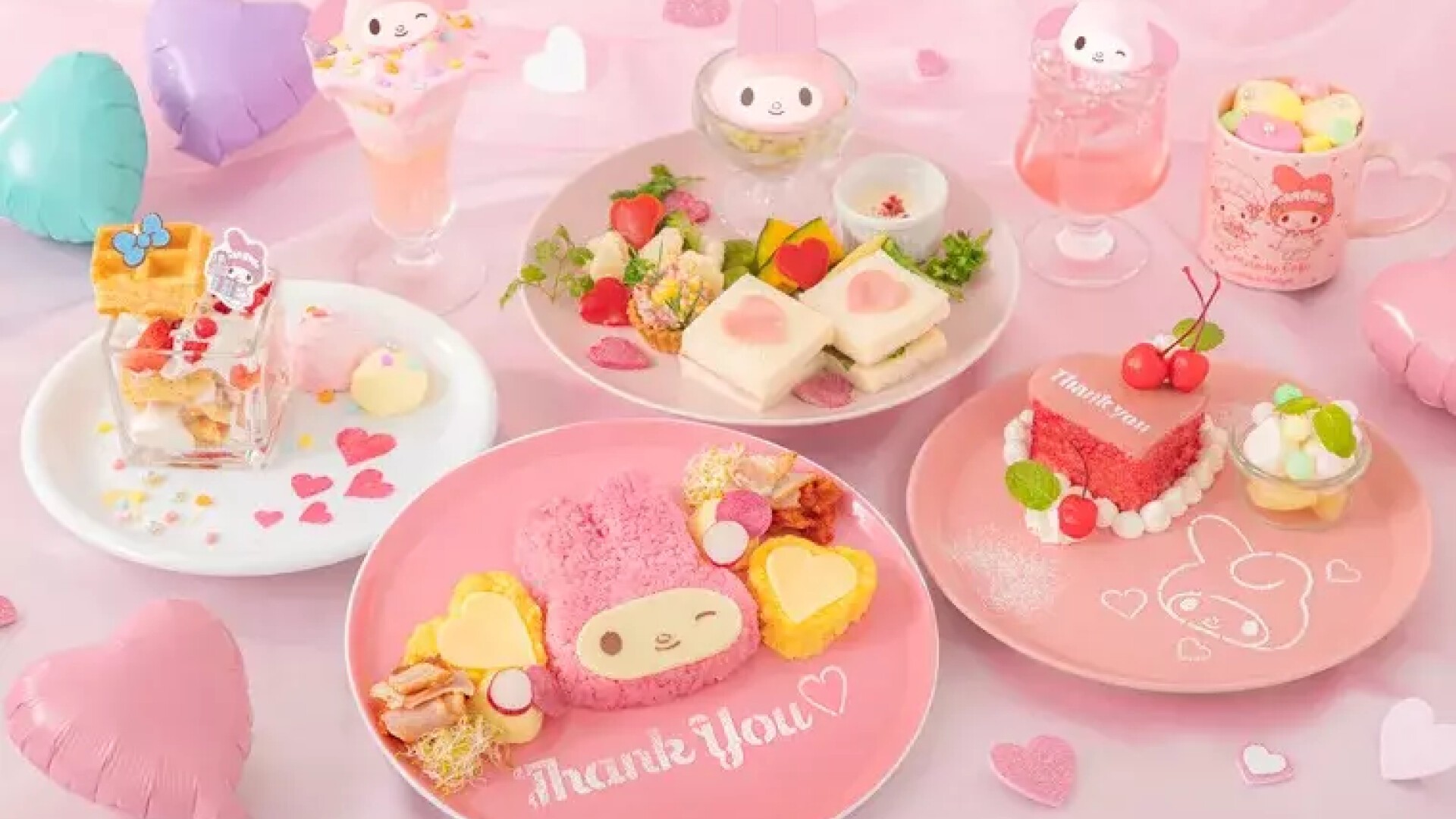 マイメロディ50周年を記念したテーマカフェ『My Melody Cafe