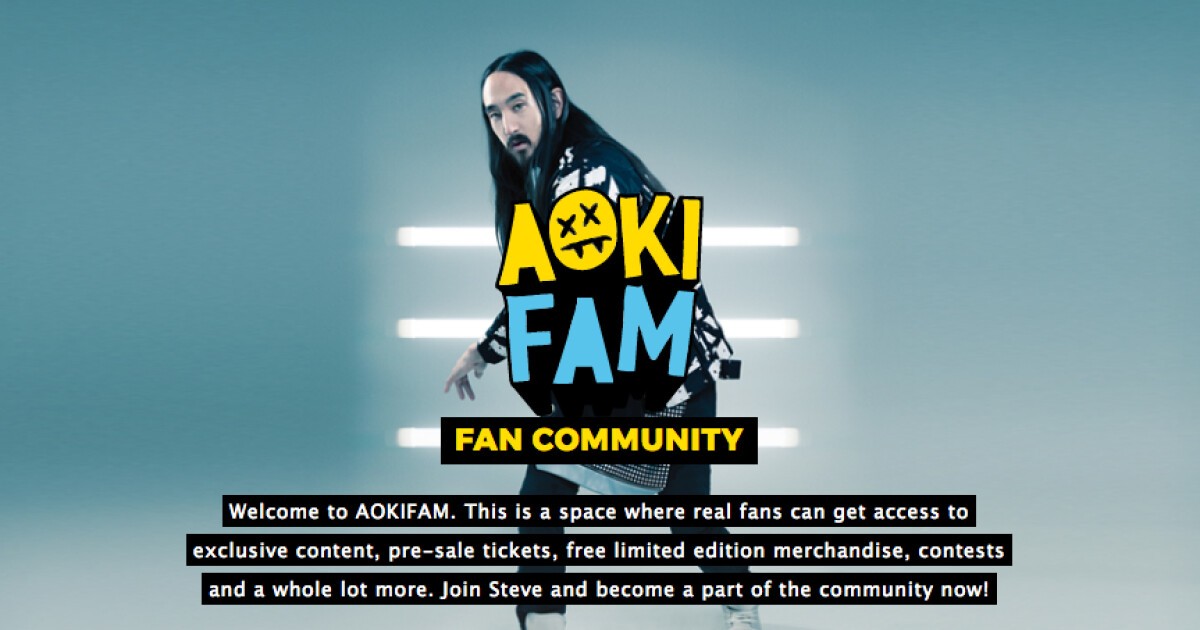 iFLYER: STEVE AOKIがファンクラブサイトをスタート！限定コンテンツ