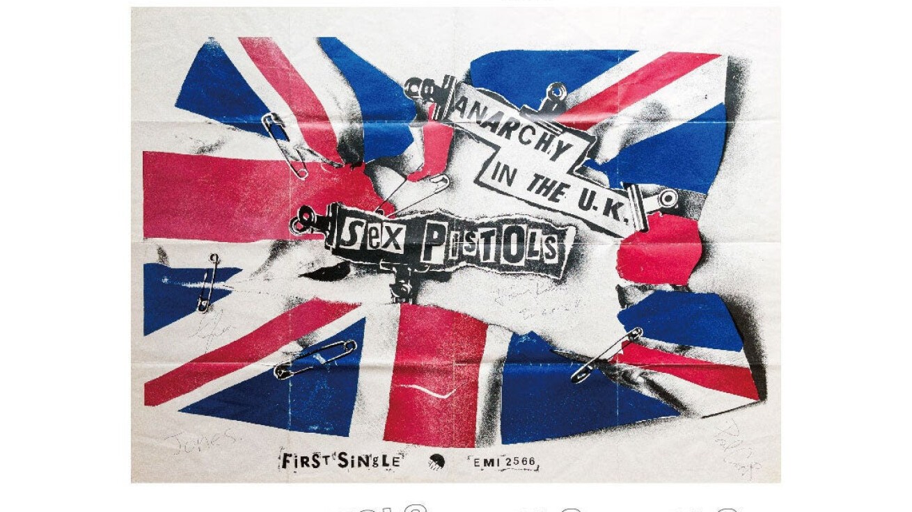 iFLYER: 英バンド SEX PISTOLS (セックス・ピストルズ) の紙物を中心とした展示販売が8月18日 (日) まで東京 ・神宮前PUNKTUREにて開催、英国でのラストライブ写真Tシャツ限定販売も